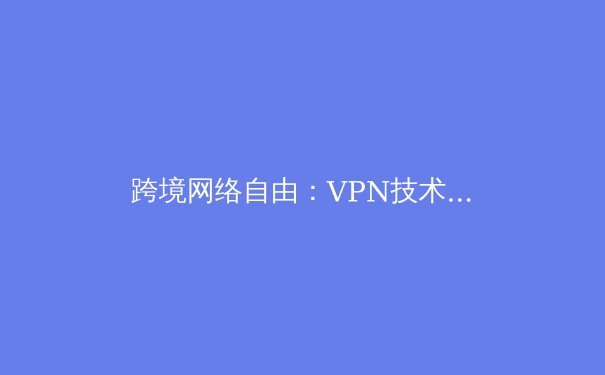 跨境网络自由：VPN技术演进与数字时代生存指南 - 2
