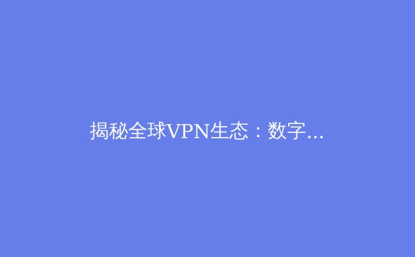 揭秘全球VPN生态：数字时代的隐私护盾与网络自由之路