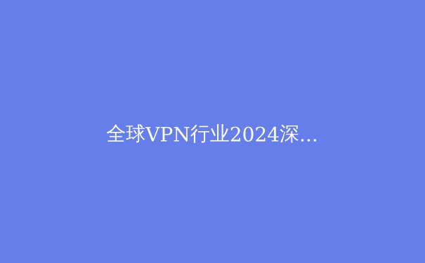 全球VPN行业2024深度洞察：技术演进、法规博弈与用户隐私的未来 - 3